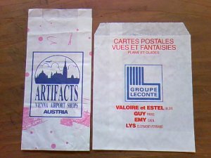 画像1: 旅のおすそわけ　　紙袋2枚セット（ウィーン＆パリ）　スーベニアショップ袋