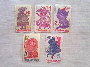 画像1: 【再入荷】　　チェコスロヴァキア　切手　切り絵　1980年　5枚セット　　未使用