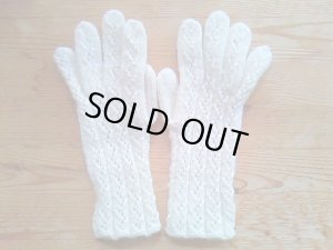 画像1: エストニア　　おばあちゃんの編んだ手袋　　ホワイト
