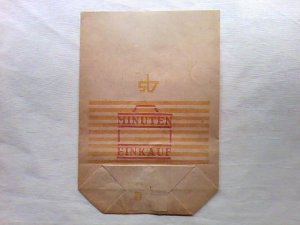 画像1: 東ドイツ　　紙袋　　(8)　　　イエロ―×ボーダー