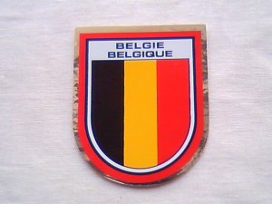 画像1: ベルギー　　　ステッカー　　　国旗　