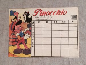 画像1: ハンガリー　　古い紙モノ　　時間割表　　FOMO　　ピノキオ