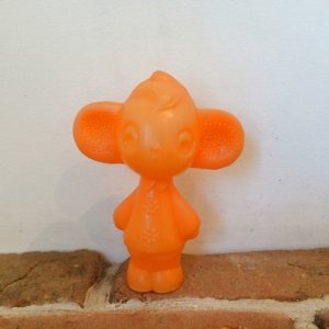 画像1: ロシア（ソヴィエト）　チェブラーシカ　プラスチック人形　オレンジ　C