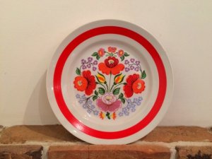 画像1: ハンガリー　ホロハーザ　飾り皿  　カロチャ　　24.0ｃｍ