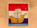 クロアチア　ステッカー 　国旗とバイキング
