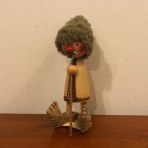 画像1: ロシア　木の人形　帽子を被ったおじいさん  　1983年