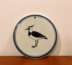画像1: デンマーク　KNABSTRUP ナブストラップ社　 飾り皿　ウォールプレート　鳥　タゲリ