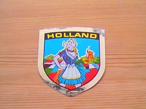 画像1: 【SALE】  オランダ   　ステッカー　　民族衣装の女性