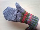 画像: エストニア　　手編みの手袋  　2wayタイプ　　　グレー