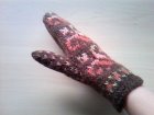 画像: エストニア　　おばあちゃんの編んだ手袋  　　ブラウン×グラデーション　(2)