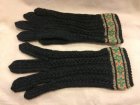 画像: ラトヴィア　手編みの手袋  　　チャコールグレー　　５本指