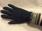 画像: ラトヴィア　手編みの手袋  　　チャコールグレー　　５本指