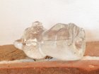 画像: チェコスロヴァキア　ガラスの置物　立体くまちゃん　　クリア　　