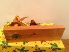 画像: ドイツ　木のキャンドルスタンド　BLANK社　そりをひく天使　エルツ工芸品  　箱付き
